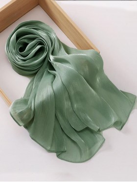 Solid Color Silk Feeling Scarf